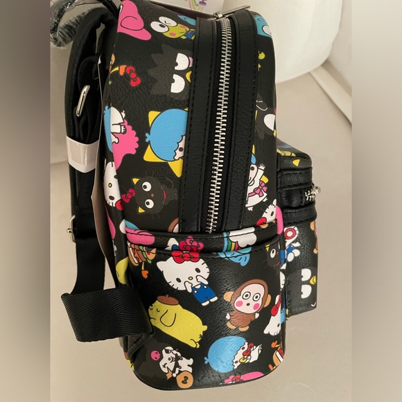 NWT Loungefly Sanrio Hello Kitty Backpack Black Multicolor - Picture 8 of 13